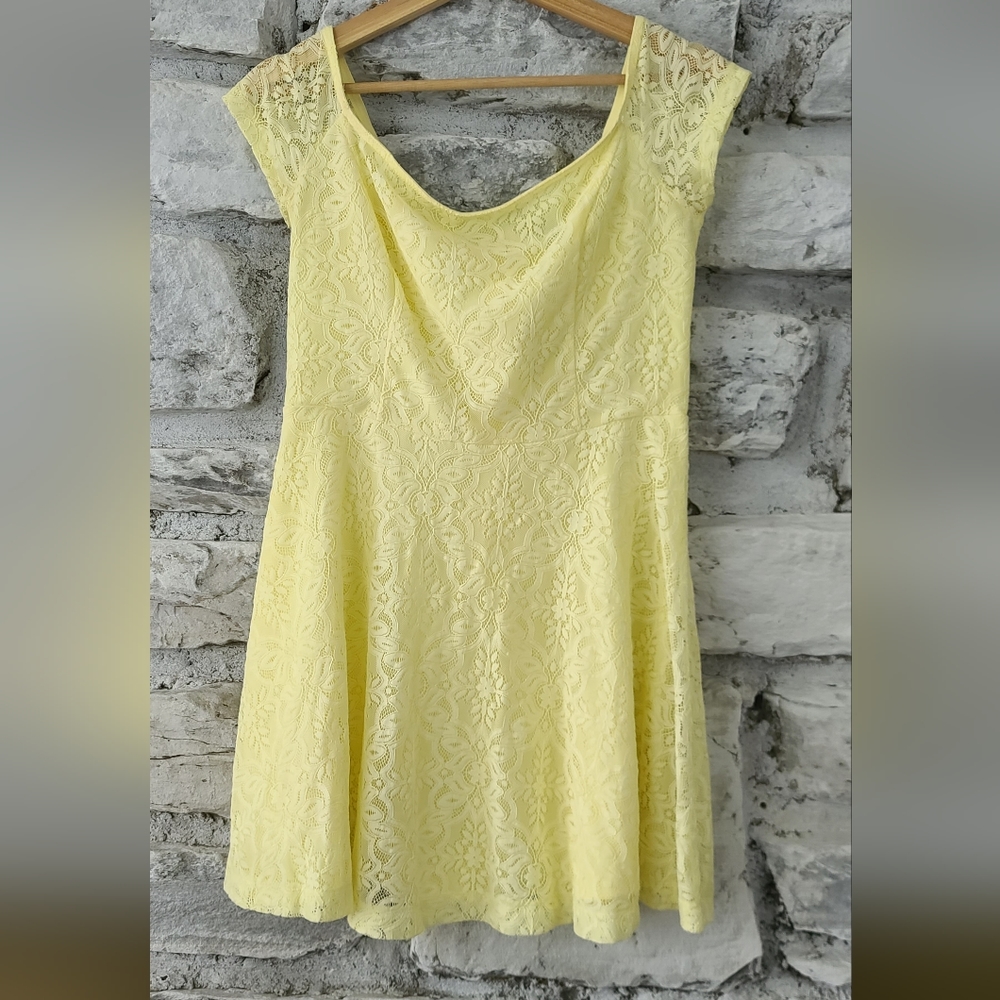 Yellow mini off the shoulder dress